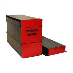 BLACK AND RED LEVEL PLATFORM FOAM MODULE 3 OR 4 STAGES - DIMASPORT