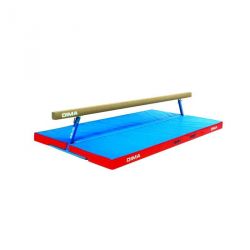 Poutre eps de gymnastiqueavec chariots de deplacement et matelas integre