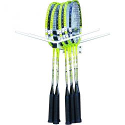 Fixation murale pour 20 raquettes badminton