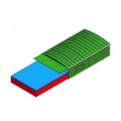 Garage sur roues fixes pour sautoir hauteur club5.70 x 3.60 m