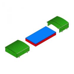 Garage sur roues fixes pour sautoir hauteur international6.50 x 4.60m