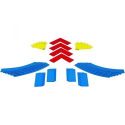 FLOOR MARKERS SET : STRAIGHT LINE, ARROW, CORNER,  CURVE  - DIMASPORT