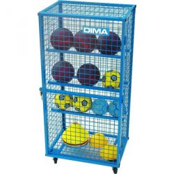 ARMOIRE GRILLAGÉE SUR ROULETTES DE RANGEMENT POUR BALLONS - DIMASPORT