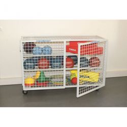 ARMOIRE DE RANGEMENT EQUIPEMENT SPORTIF SUR ROULETTE 150X54X103CM