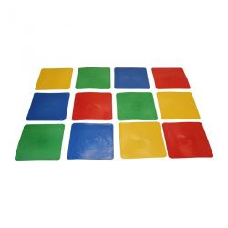 Carre de marquage au sol pvc 30 x 30 cmlot de 12 avec sac
