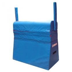 MAXI CHEVAL DE SAUT PARCOURS POLICE AVEC BARRIERES MOUSSES  150 X 80 X 140 CM