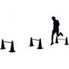 Haie multi-fonction cones a hauteur reglablelot de 3
