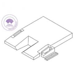 International single cover pole vault landing system 8.00 x 6.00 x 0.80/0.40m