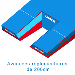 International single cover pole vault landing system 8.00 x 6.00 x 0.80/0.40m