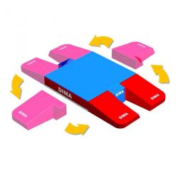 Matelas perche reversible avec caillebotis7.00 x 5.00 x 0.80/0.50m