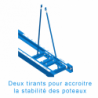 Standard pole vault rails with slider carts - width 350mm(per pair)