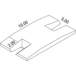 Matelas perche meetingdouble entree monohousse10.00 x 5.00 x 0.80/0.50m