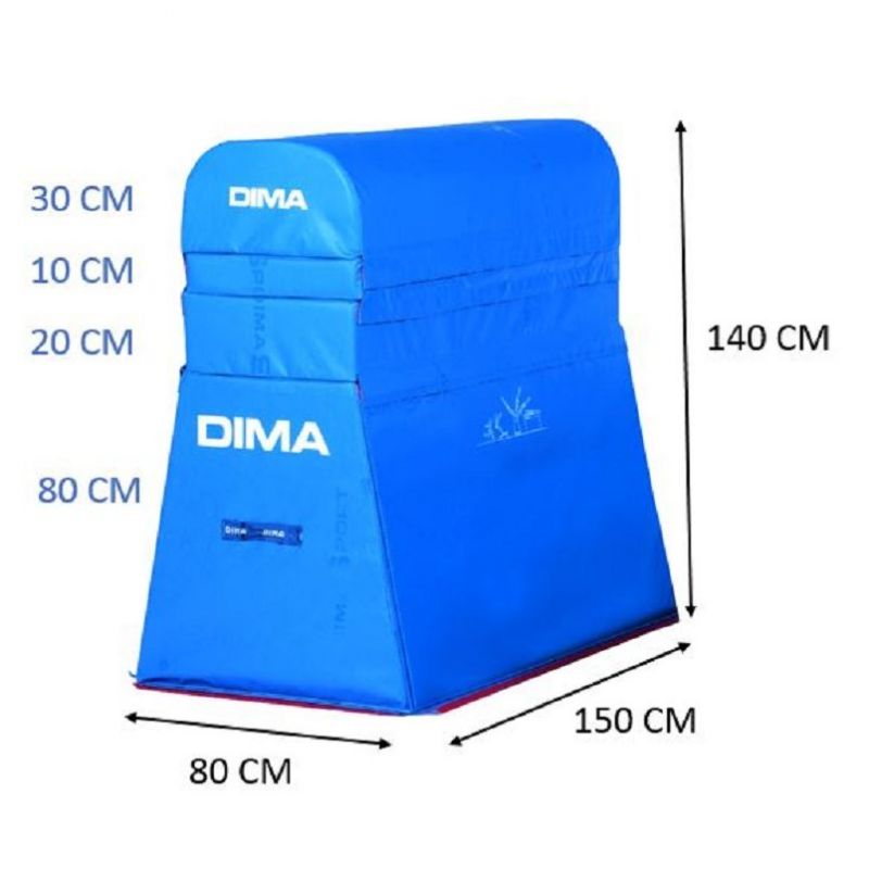 MAXI GYMNASTIC FOAM VAULTING HORSE 150x80x140cm - DIMASPORT MAXI GYMNASTIC FOAM VAULTING HORSE 150x80x140cm - DIMASPORT