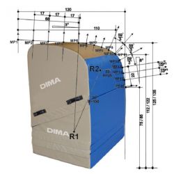 TABLE DE SAUT DE GYMNASTIQUE EN MOUSSE 120X95X135CM | DIMASPORT