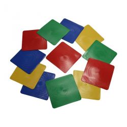 Carre de marquage au sol pvc 30 x 30 cmlot de 12 avec sac