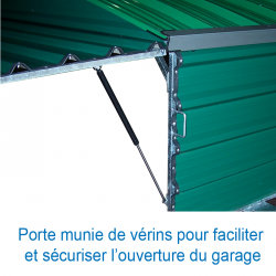 Shed on fixed wheels for basic pole-vault landing system 4.70 x 5.60 m