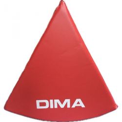BON PLAN - TAPIS D'ANGLE DIAMETRE 120CM X 60° EPAISSEUR 7CM - ROUGE