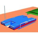Pole-vault rail with sliding cart - width 350mm to be fixed or embedded per linear meter
